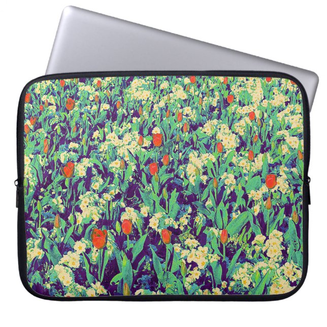 Capa Para Notebook Flor Psicodélico Cama 03 (Frente)
