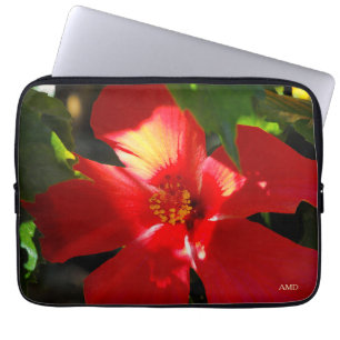 Capa Para Notebook Flor Red Hibiscus à Luz do Sol