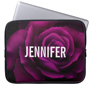 Capa Para Notebook Flor Rosa vermelha Roxo-Gótica