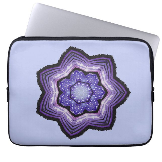 Capa Para Notebook Flor Roxo Linda Abstrato Art (Frente)