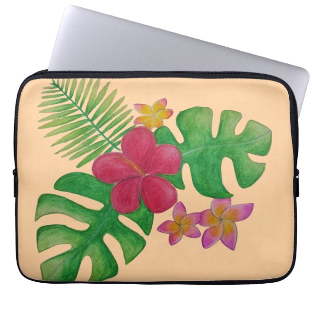 Capa Para Notebook Flor tropical (Frente)