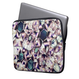 Capa Para Notebook Flor virtual bagunçada em tons gradiente