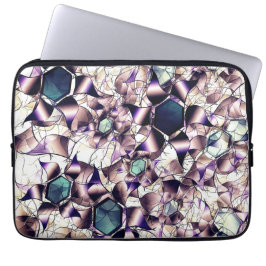 Capa Para Notebook Flor virtual bagunçada em tons gradiente