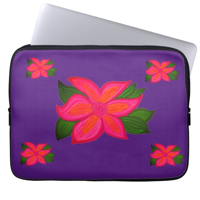 Capa Para Notebook floral (Frente)