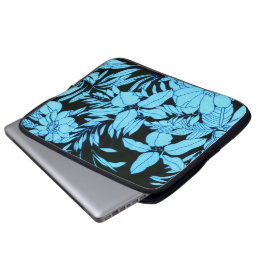 Capa Para Notebook Floral Azul