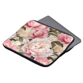Capa Para Notebook Floral Cor-de-rosa-branca Flores Flores de Pensão