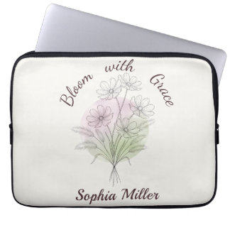 Capa Para Notebook Floral Cosmos Botânico Personalizado Nome Pessoal
