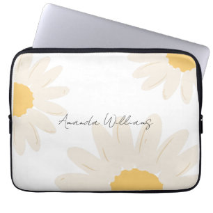 Capa Para Notebook Floral Daisy Modern Minimalista Bolsa de laptop br