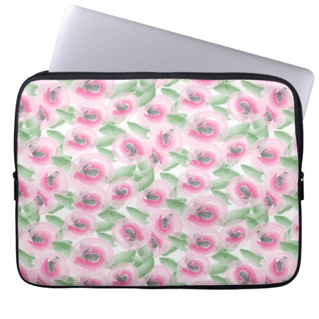 Capa Para Notebook Floral de Aquarela (Frente)