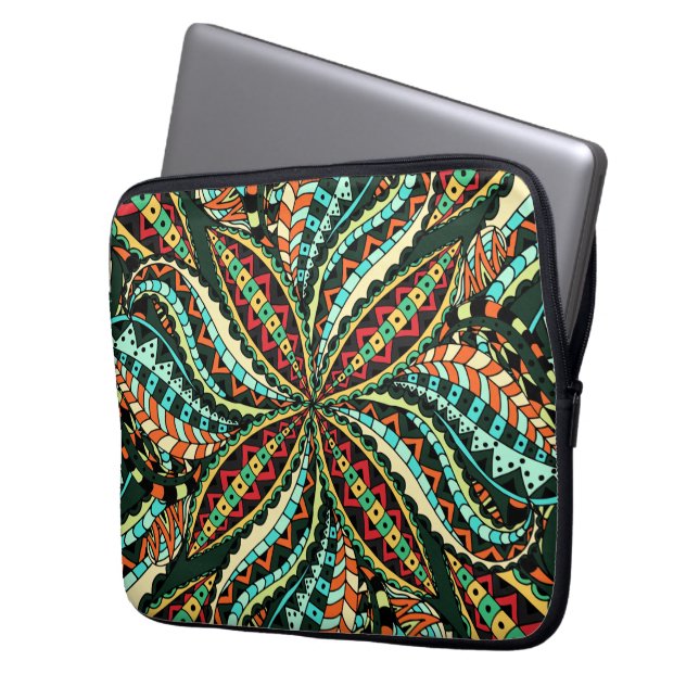 Capa Para Notebook Floral E Glamour Sem Costura Elegante   (Frente Esquerda)