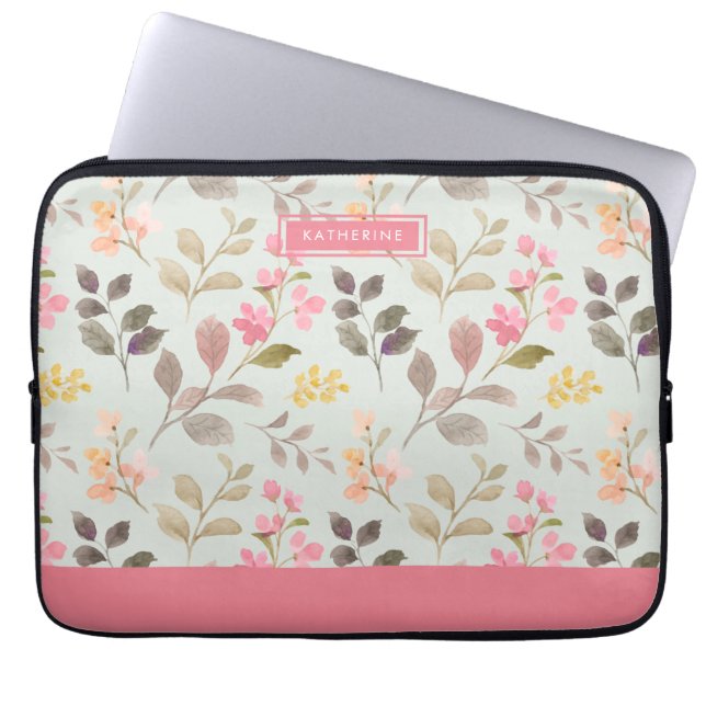 Capa Para Notebook Floral Elegance Boho Stylish Cute  (Frente)