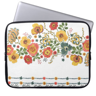 Capa Para Notebook Floral Estilizado: Design sem água.