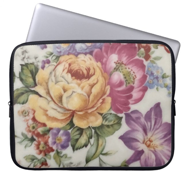 Capa Para Notebook Floral Fantasy Eletrônicos Bag (Frente)
