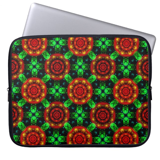 Capa Para Notebook Floral Modern Boho Elegant Abstract Pattern #504 (Frente)