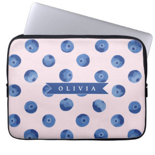 Capa Para Notebook Floral Nórdico Folclórico Azul Personalizado
