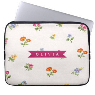 Capa Para Notebook Floral Personalizado de Campo com Estilo Cottageco