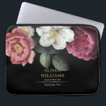 Capa Para Notebook Floral Personalizado de Luxo Dourado Preto<br><div class="desc">Design Dourado Floral Preto Personalizado de Luxo. Os produtos correspondentes podem ser encontrados na coleção Floral do Luxury Business.</div>