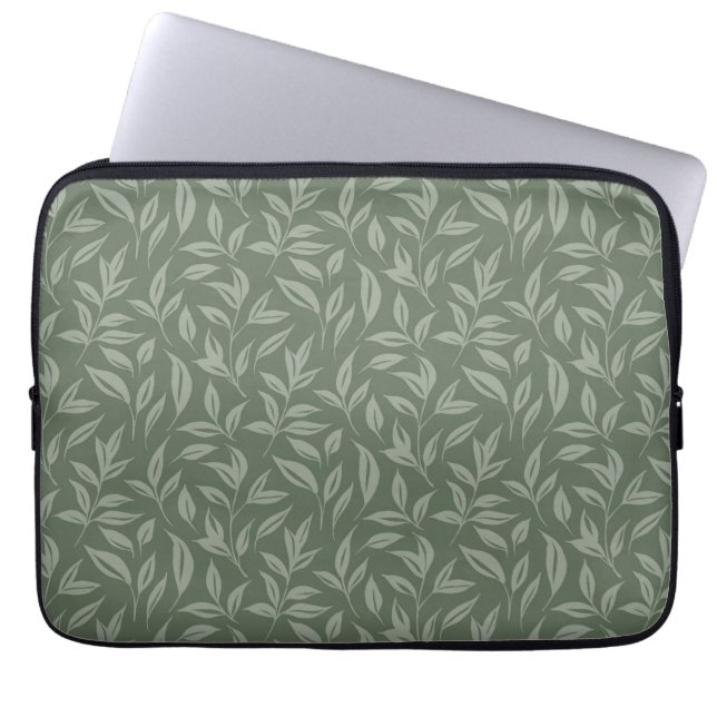 Capa Para Notebook Floral Sage Green (Frente)