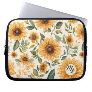 Capa Para Notebook Floral Sunflower Amarelo