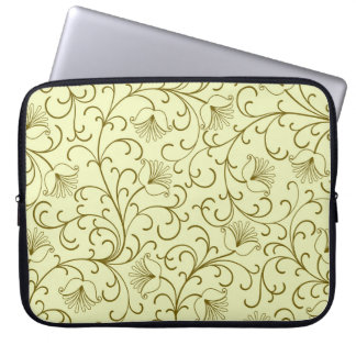 Capa Para Notebook Floral Vintage: Linda Ilustração de Fundo