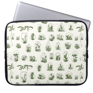 Capa Para Notebook Florário geométrico com padrão de suculentos.