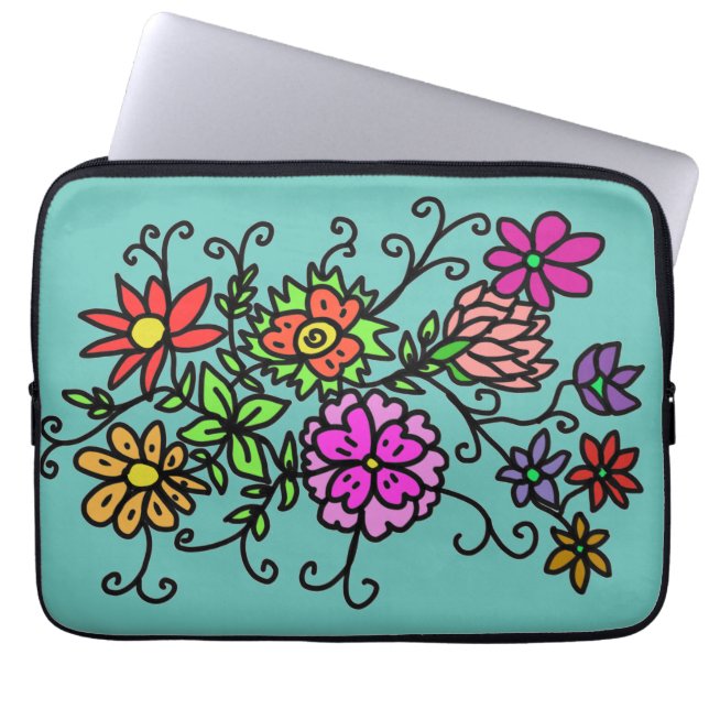 Capa Para Notebook Flores (Frente)