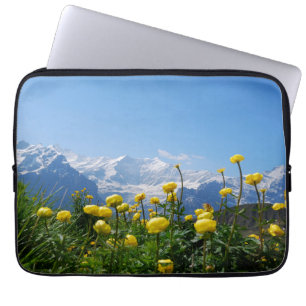 Capa Para Notebook Flores Alpes suíços Eiger Monch