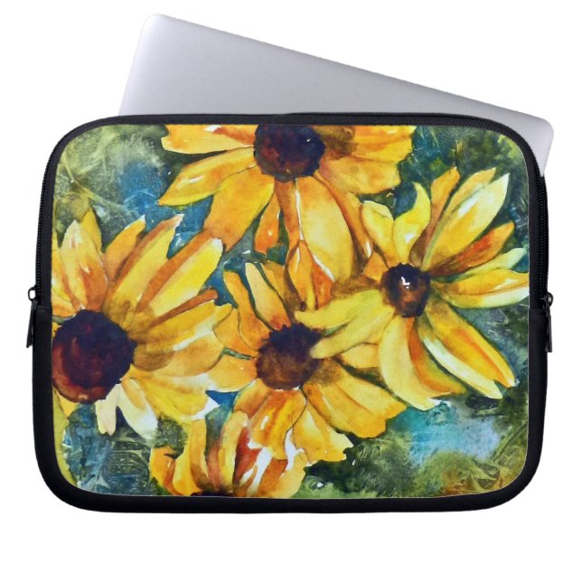 Capa Para Notebook Flores Amarelas (Frente)