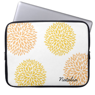 Capa Para Notebook Flores Amarelas de Pêssego