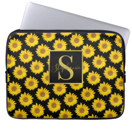 Capa Para Notebook Flores Amarelas Eletrônicos Monogramas Saco