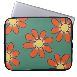 Capa Para Notebook Flores amarelas vermelhas gráficas em alguma cor