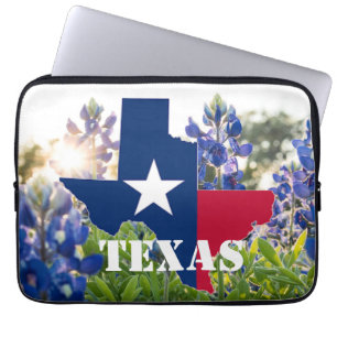 Capa Para Notebook Flores Azuis Flores do Texas Floral