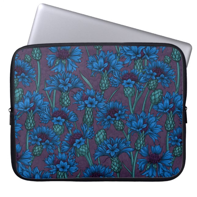 Capa Para Notebook Flores azuis, flores silvestres (Frente)