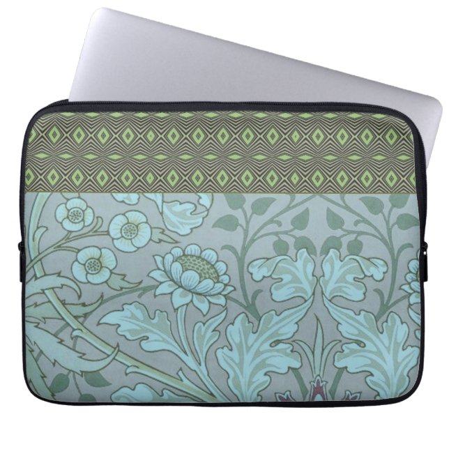 Capa Para Notebook Flores azuis Pastel (Frente)