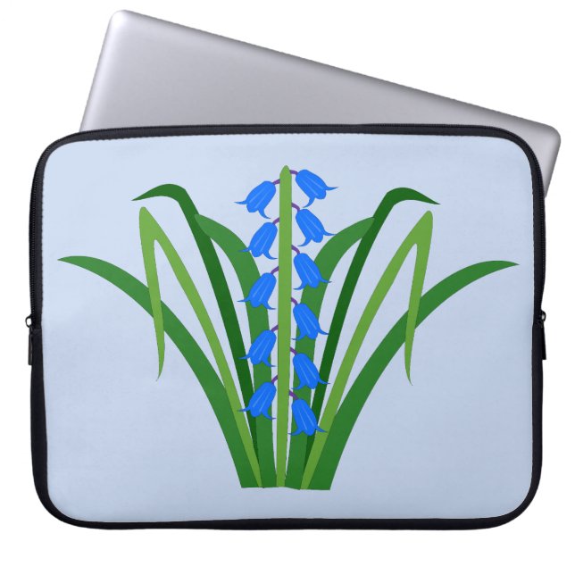 Capa Para Notebook Flores Bluebell Baby Menino Primavera (Frente)