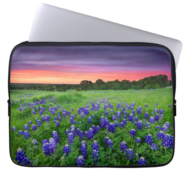 Capa Para Notebook Flores | Bluetooth no Texas Sunset (Frente)