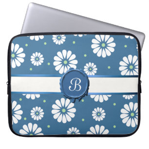 Capa Para Notebook Flores bonito com Laptop Monograma