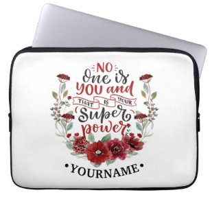 Capa Para Notebook Flores Borgonhetas Ninguém é você e esse é o seu p