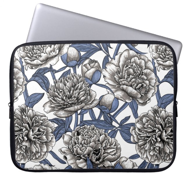 Capa Para Notebook Flores brancas (Frente)
