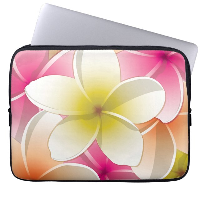 Capa Para Notebook Flores Brilhantes Frangipani/ Plumeria (Frente)
