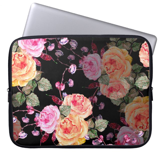 Capa Para Notebook Flores buquês de aquarelas com flores aricóticas (Frente)