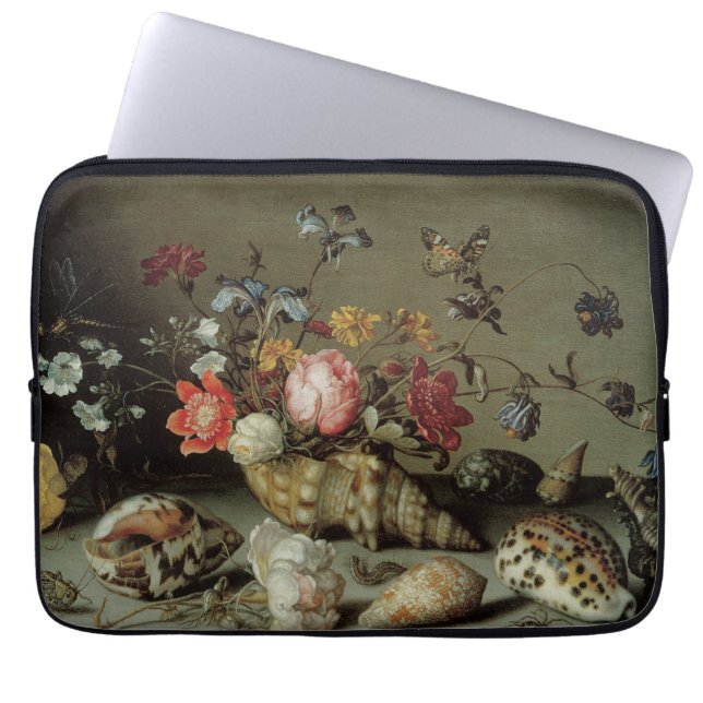 Capa Para Notebook Flores, conchas e insetos Balthasar van der Ast (Frente)