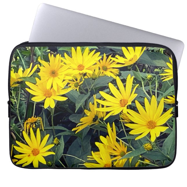 Capa Para Notebook Flores de Alcachofra de Jerusalém (Frente)