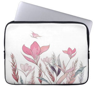 Capa Para Notebook Flores de aquarela