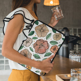 Capa Para Notebook Flores de aquarela e de tinta - paleta de colheita