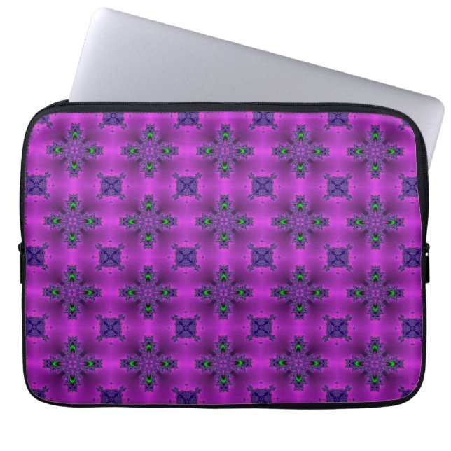 Capa Para Notebook Flores de Artdeco no Estilo Retroativo (Frente)