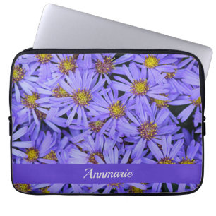 Capa Para Notebook Flores de Aster Roxo no Jardim do RHS Wisley