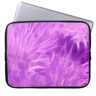 Capa Para Notebook Flores de Formas Roxas Transformadas