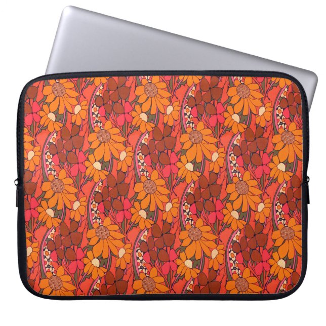 Capa Para Notebook Flores de Groovy de Queda (Frente)