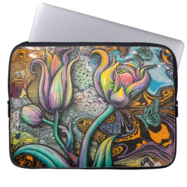 Capa Para Notebook Flores de Mandala